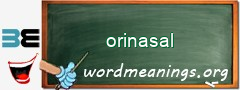 WordMeaning blackboard for orinasal